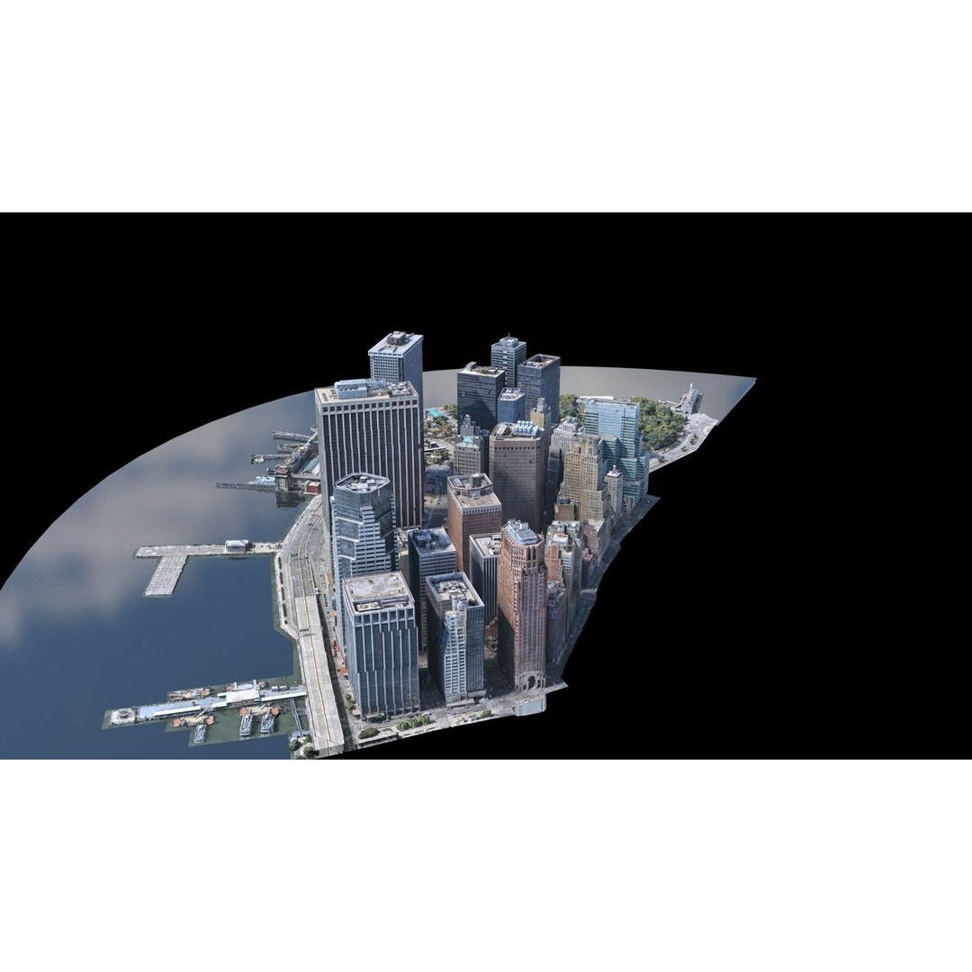 Lower Manhattan 3D Model – Low Poly Cityscape, FBX, OBJ - View 46