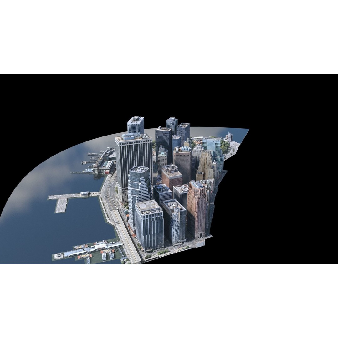 Lower Manhattan 3D Model – Low Poly Cityscape, FBX, OBJ - View 48