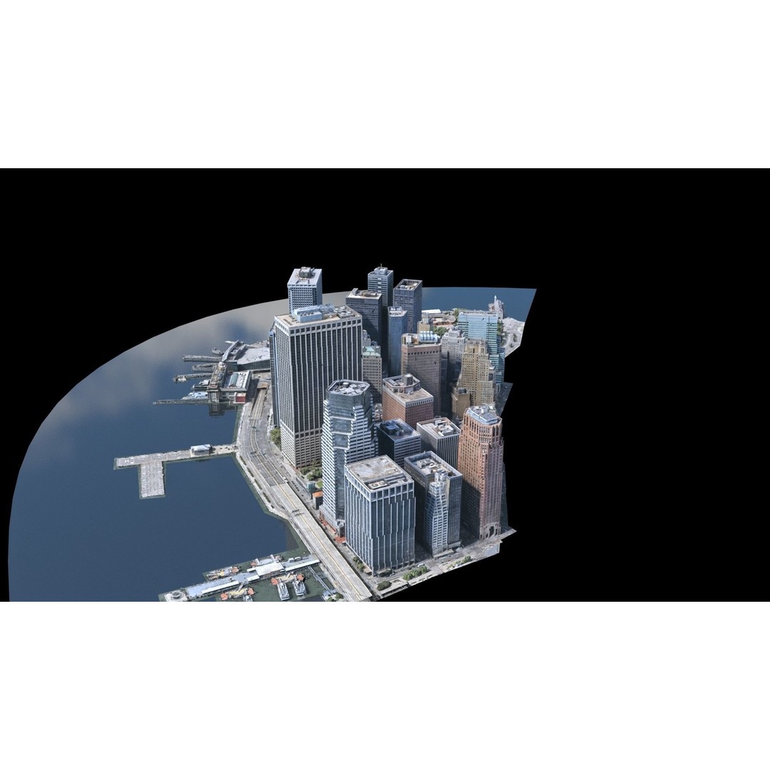 Lower Manhattan 3D Model – Low Poly Cityscape, FBX, OBJ - View 50