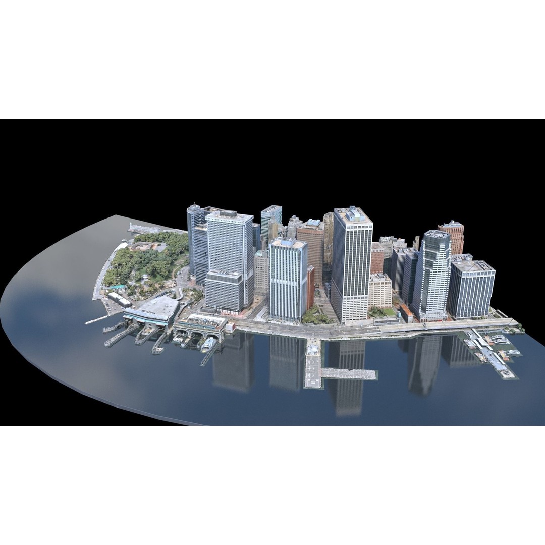 Lower Manhattan 3D Model – Low Poly Cityscape, FBX, OBJ - View 57