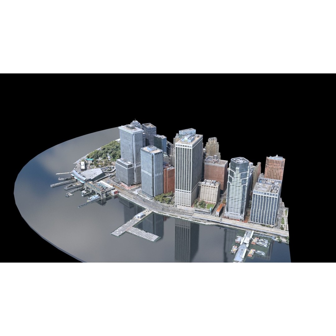 Lower Manhattan 3D Model – Low Poly Cityscape, FBX, OBJ - View 58