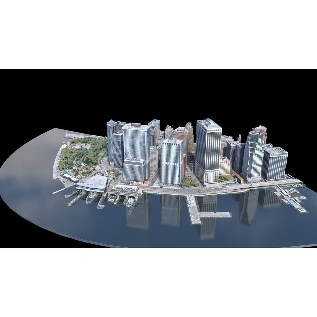Lower Manhattan 3D Model – Low Poly Cityscape, FBX, OBJ - View 59