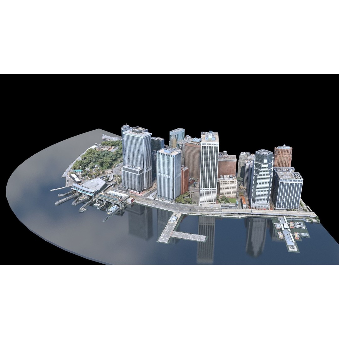 Lower Manhattan 3D Model – Low Poly Cityscape, FBX, OBJ - View 61