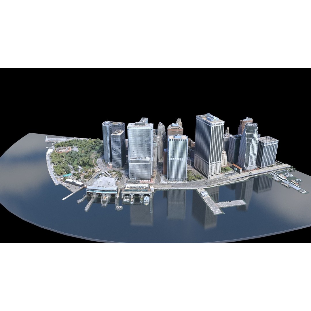 Lower Manhattan 3D Model – Low Poly Cityscape, FBX, OBJ - View 62