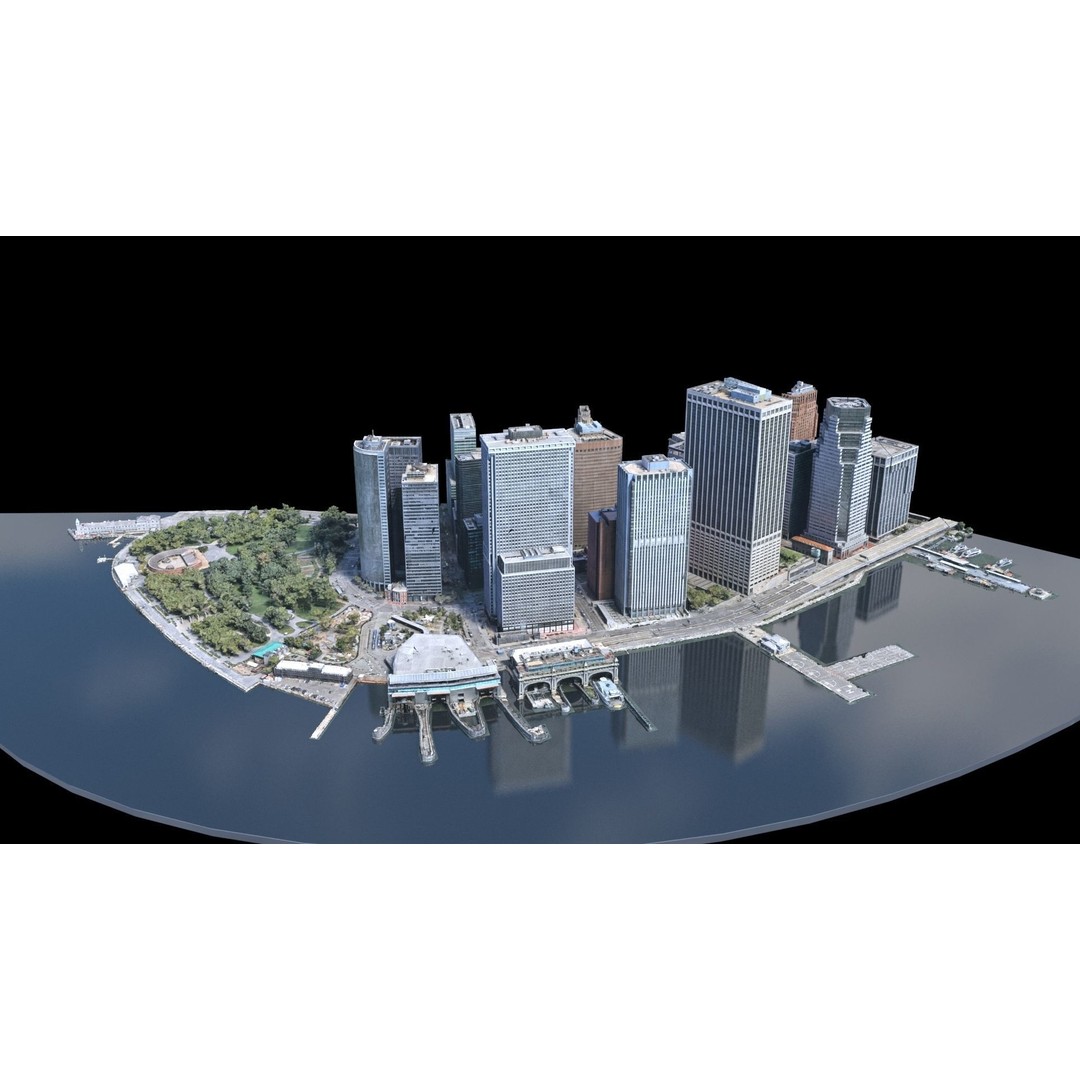 Lower Manhattan 3D Model – Low Poly Cityscape, FBX, OBJ - View 64