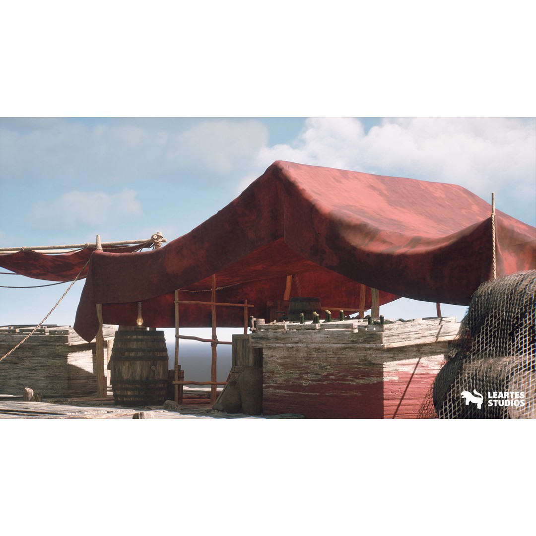 Pirate Tavern 3D Model – Low Poly Game Ready Asset, FBX, PBR - View 16