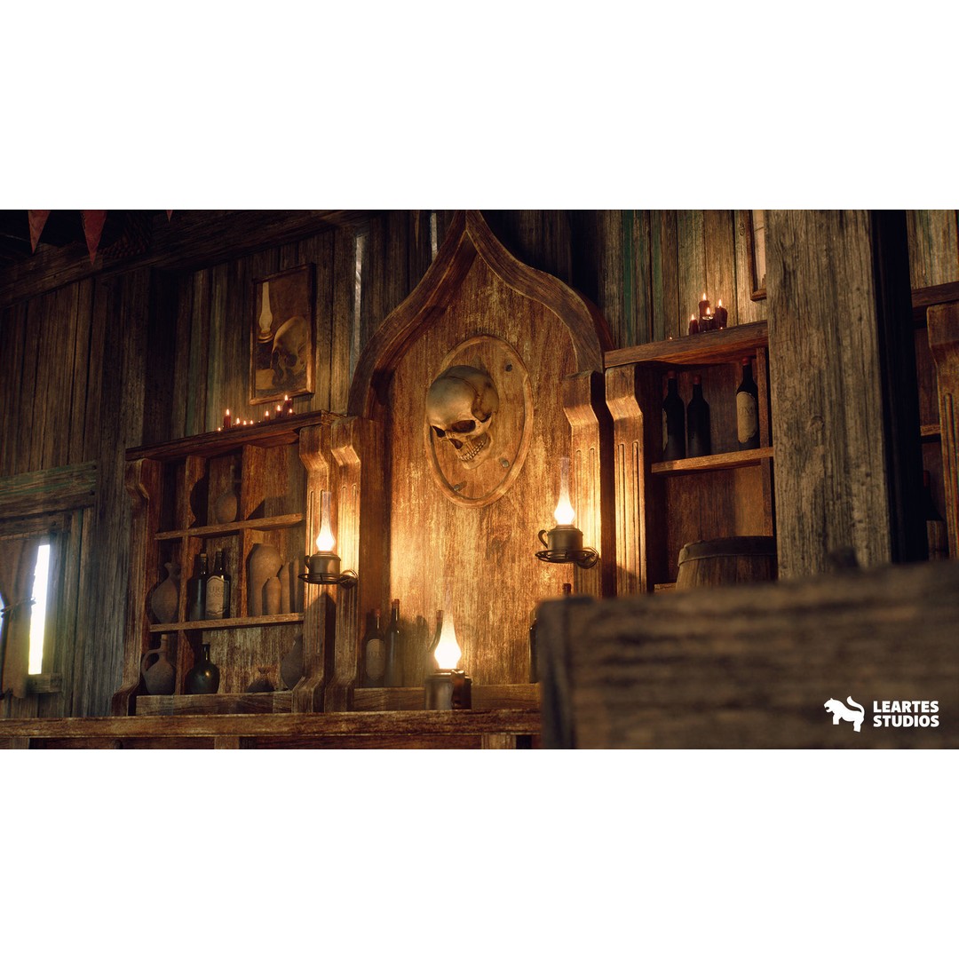 Pirate Tavern 3D Model – Low Poly Game Ready Asset, FBX, PBR - View 8