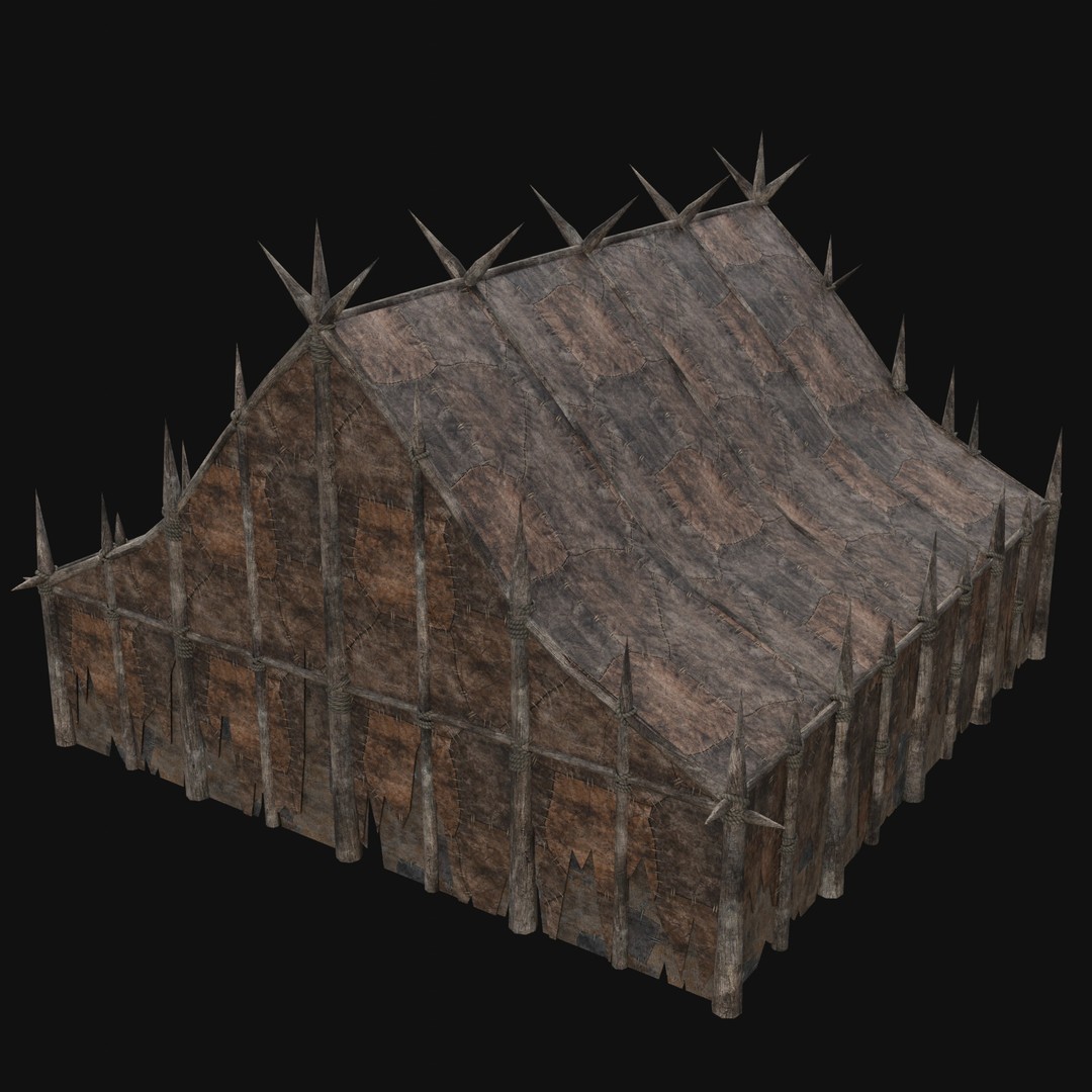 Orcish Tent 3D Model – Low Poly Game Ready Collection, FBX, OBJ - View 15