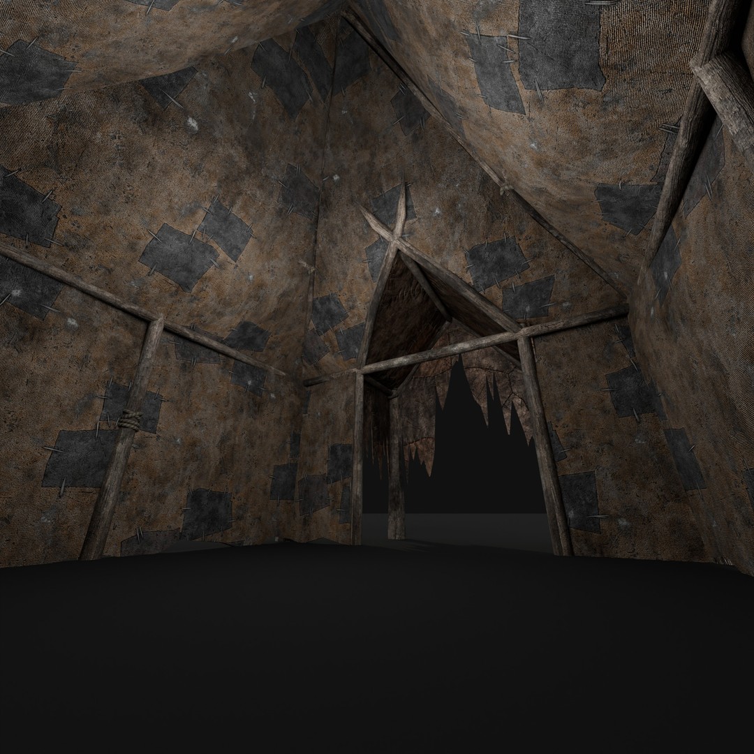 Orcish Tent 3D Model – Low Poly Game Ready Collection, FBX, OBJ - View 21