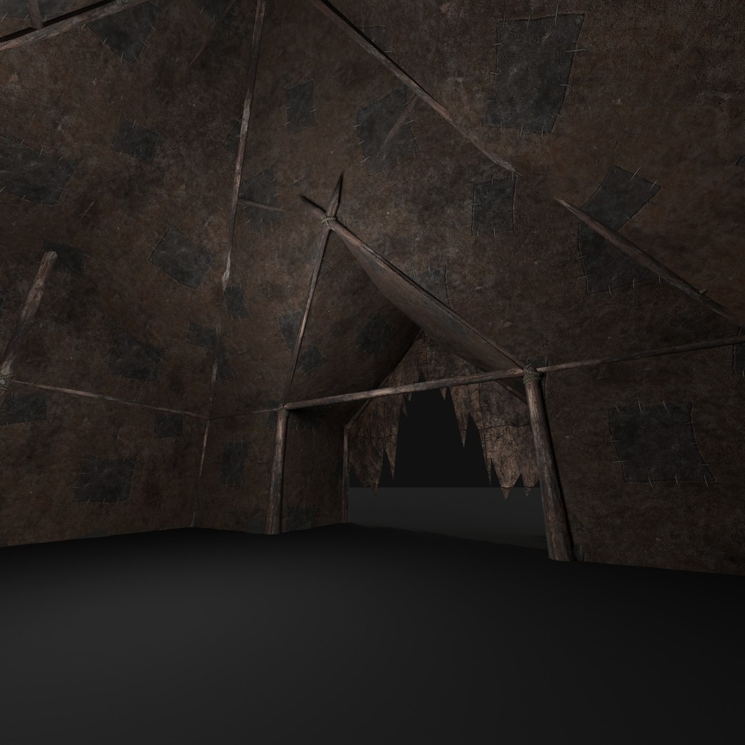 Orcish Tent 3D Model – Low Poly Game Ready Collection, FBX, OBJ - View 22