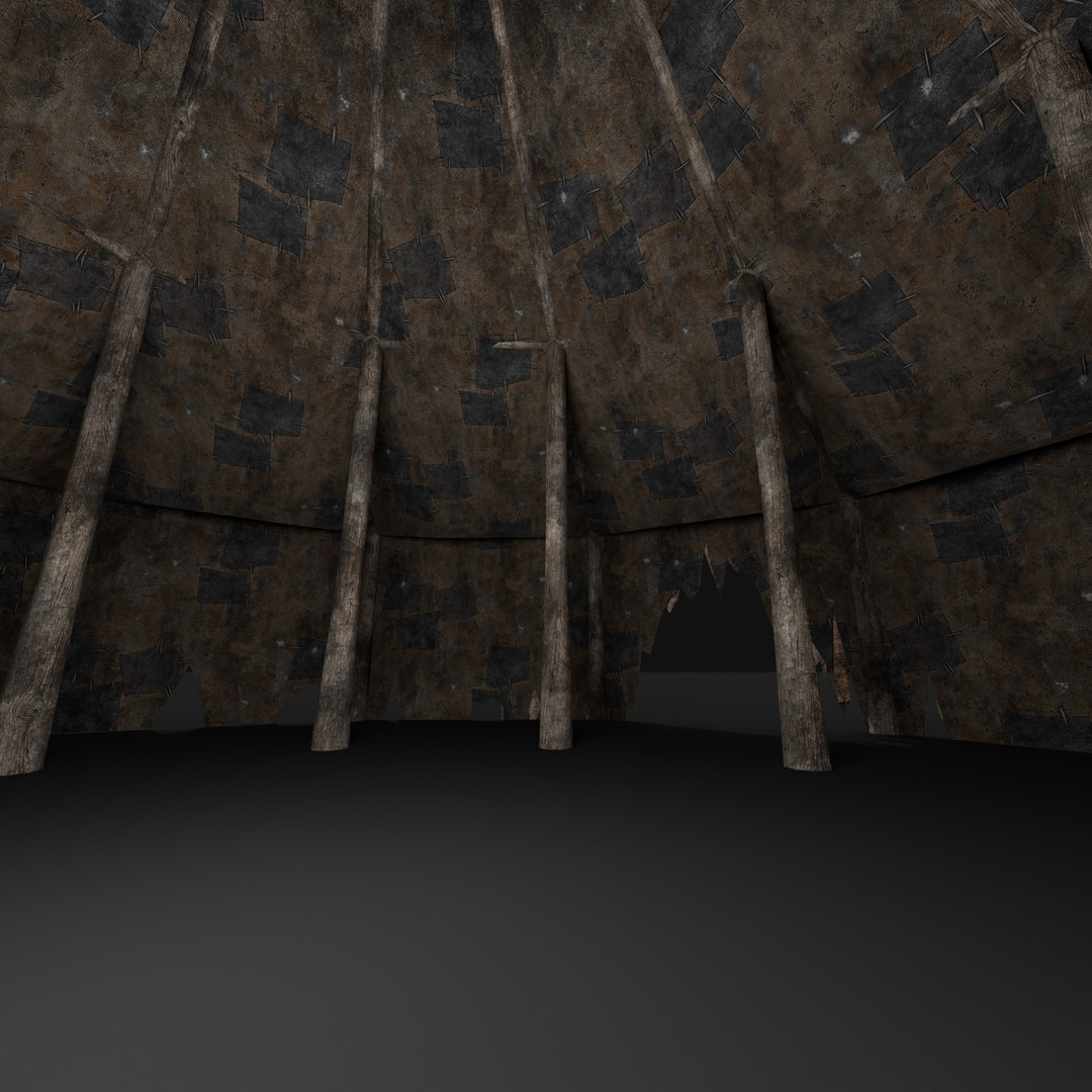 Orcish Tent 3D Model – Low Poly Game Ready Collection, FBX, OBJ - View 23