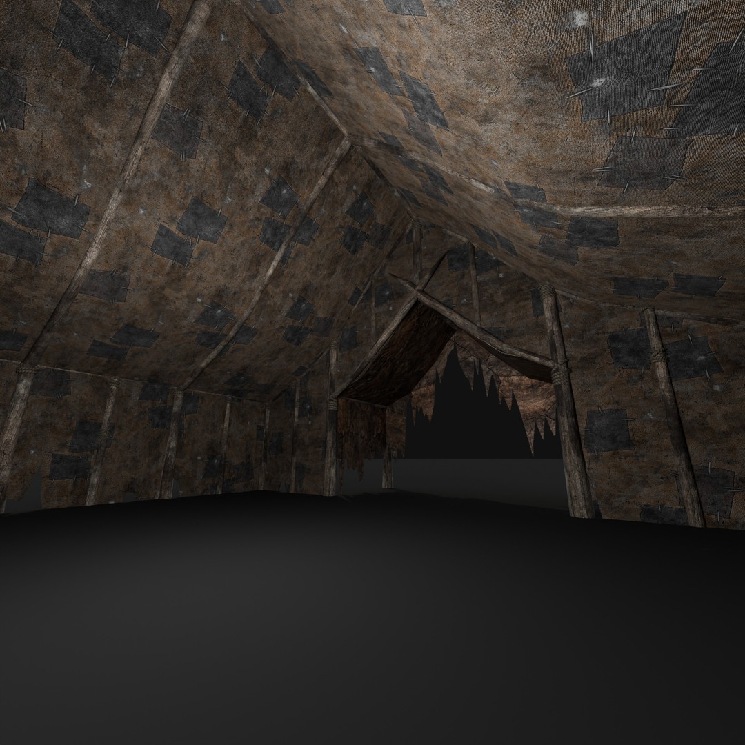 Orcish Tent 3D Model – Low Poly Game Ready Collection, FBX, OBJ - View 24
