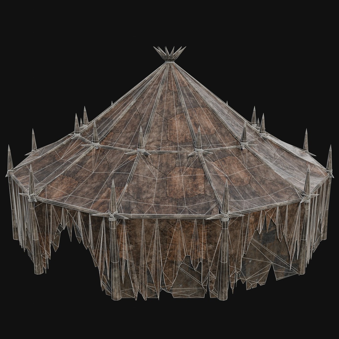 Orcish Tent 3D Model – Low Poly Game Ready Collection, FBX, OBJ - View 32