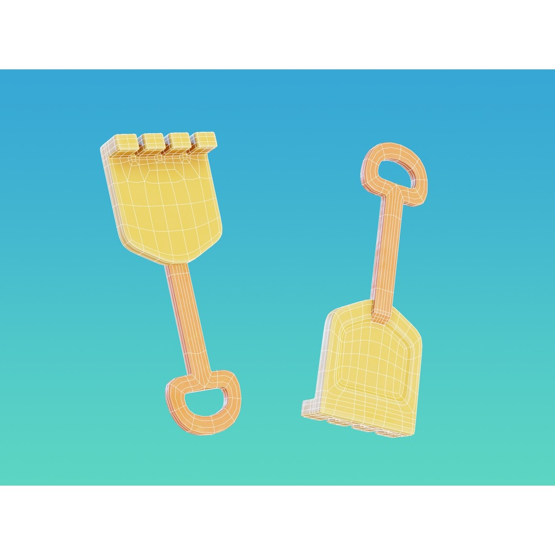 Summer Beach Props 3D Model – Cartoon Style, PBR Textures, FBX - View 21