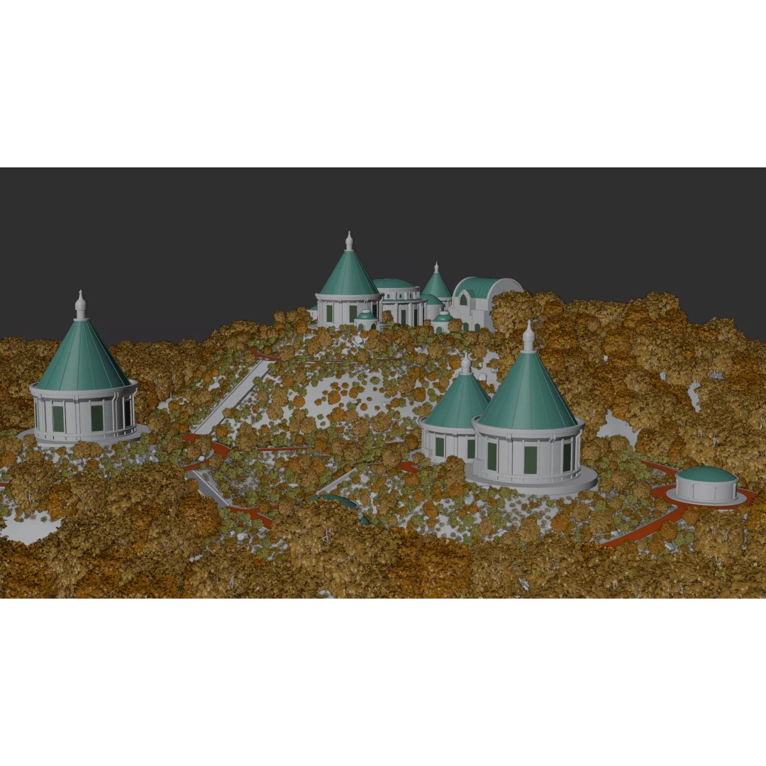 Futuristic Village 3D Model – Sci-Fi Cityscape with PBR Textures - View 19