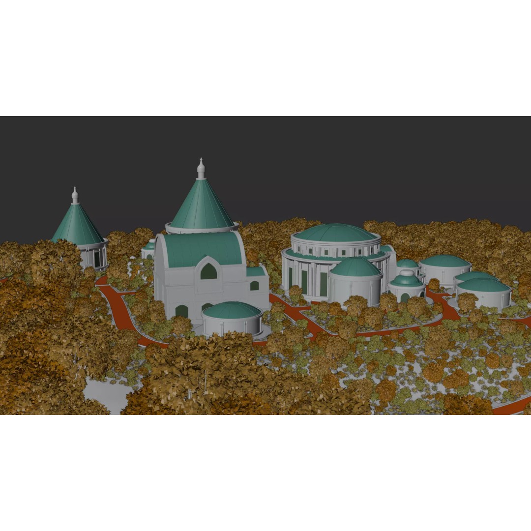 Futuristic Village 3D Model – Sci-Fi Cityscape with PBR Textures - View 20