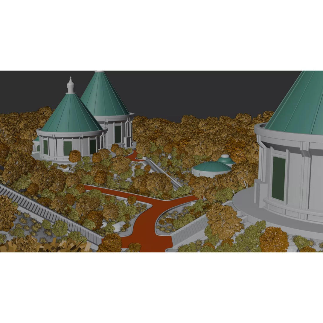 Futuristic Village 3D Model – Sci-Fi Cityscape with PBR Textures - View 23