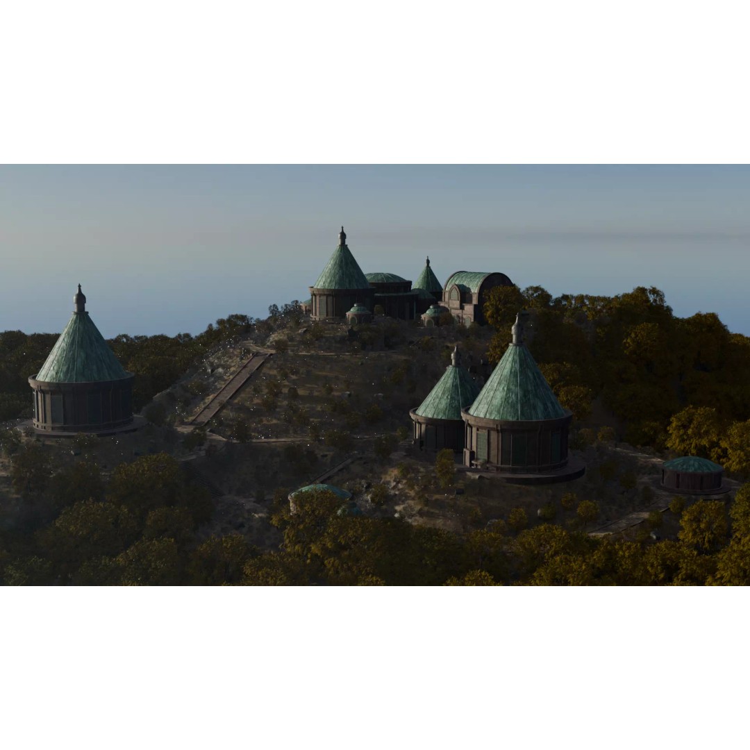 Futuristic Village 3D Model – Sci-Fi Cityscape with PBR Textures - View 3