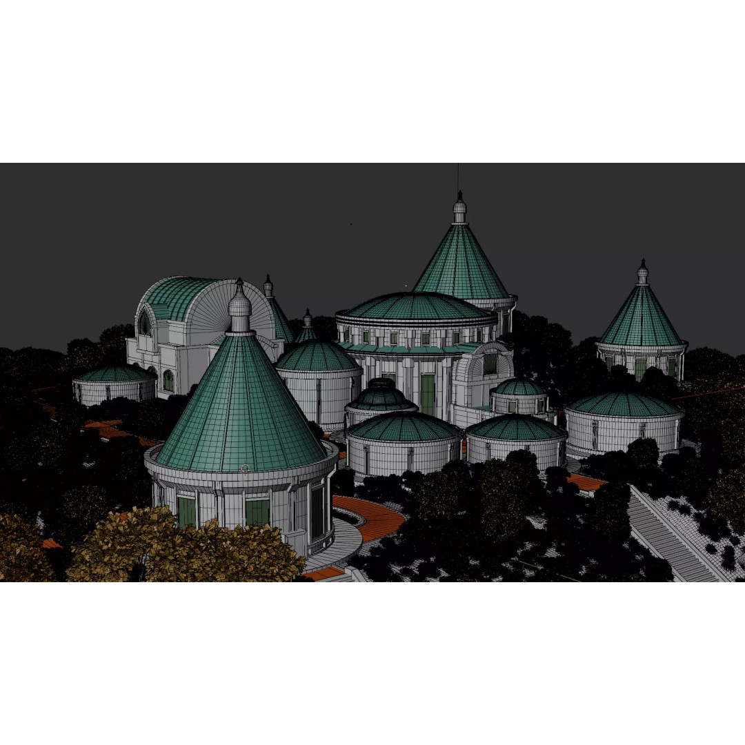 Futuristic Village 3D Model – Sci-Fi Cityscape with PBR Textures - View 34