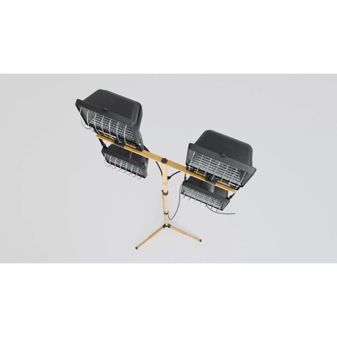 Large Construction Light 3D Model – Low Poly Rigged Asset, FBX