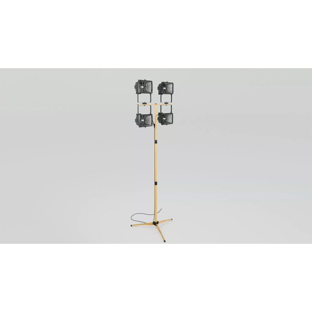 Large Construction Light 3D Model – Low Poly Rigged Asset, FBX - View 5