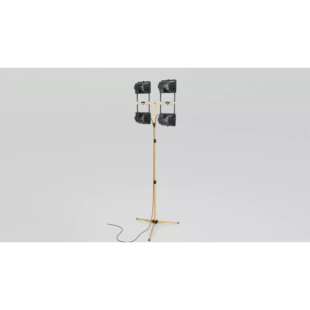 Large Construction Light 3D Model – Low Poly Rigged Asset, FBX - View 6