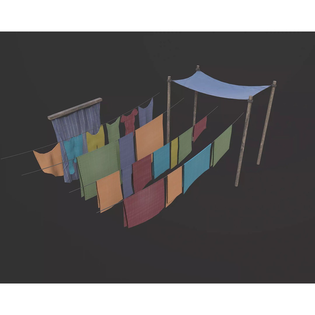 Favela Slum City Houses 3D Model – Low Poly Game Asset, FBX, OBJ - View 39