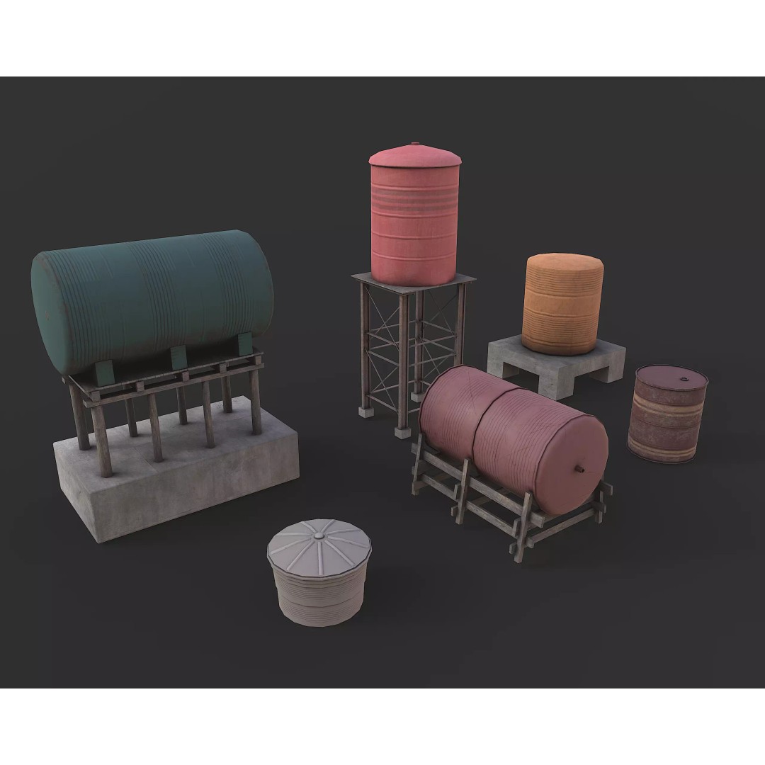 Favela Slum City Houses 3D Model – Low Poly Game Asset, FBX, OBJ - View 46