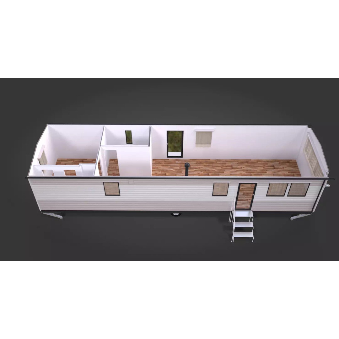 Mobile Home 3D Model – Classic Dutch Trailer, Game-Ready FBX - View 10