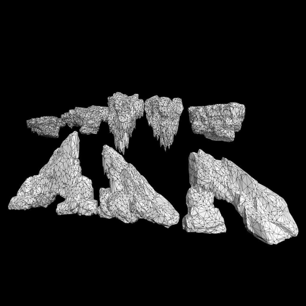 Frozen Rock 3D Model – Low Poly Ice Asset with PBR Textures