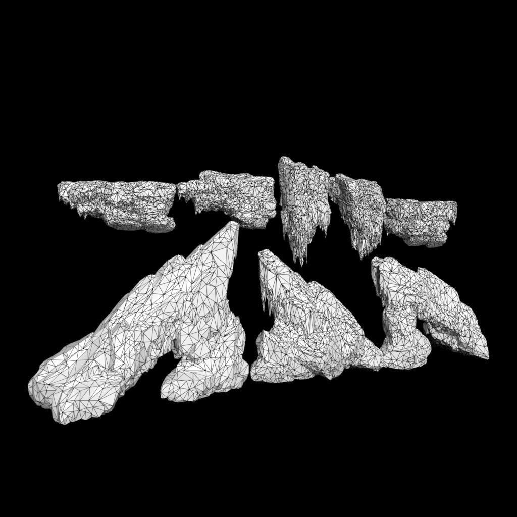 Frozen Rock 3D Model – Low Poly Ice Asset with PBR Textures - View 12