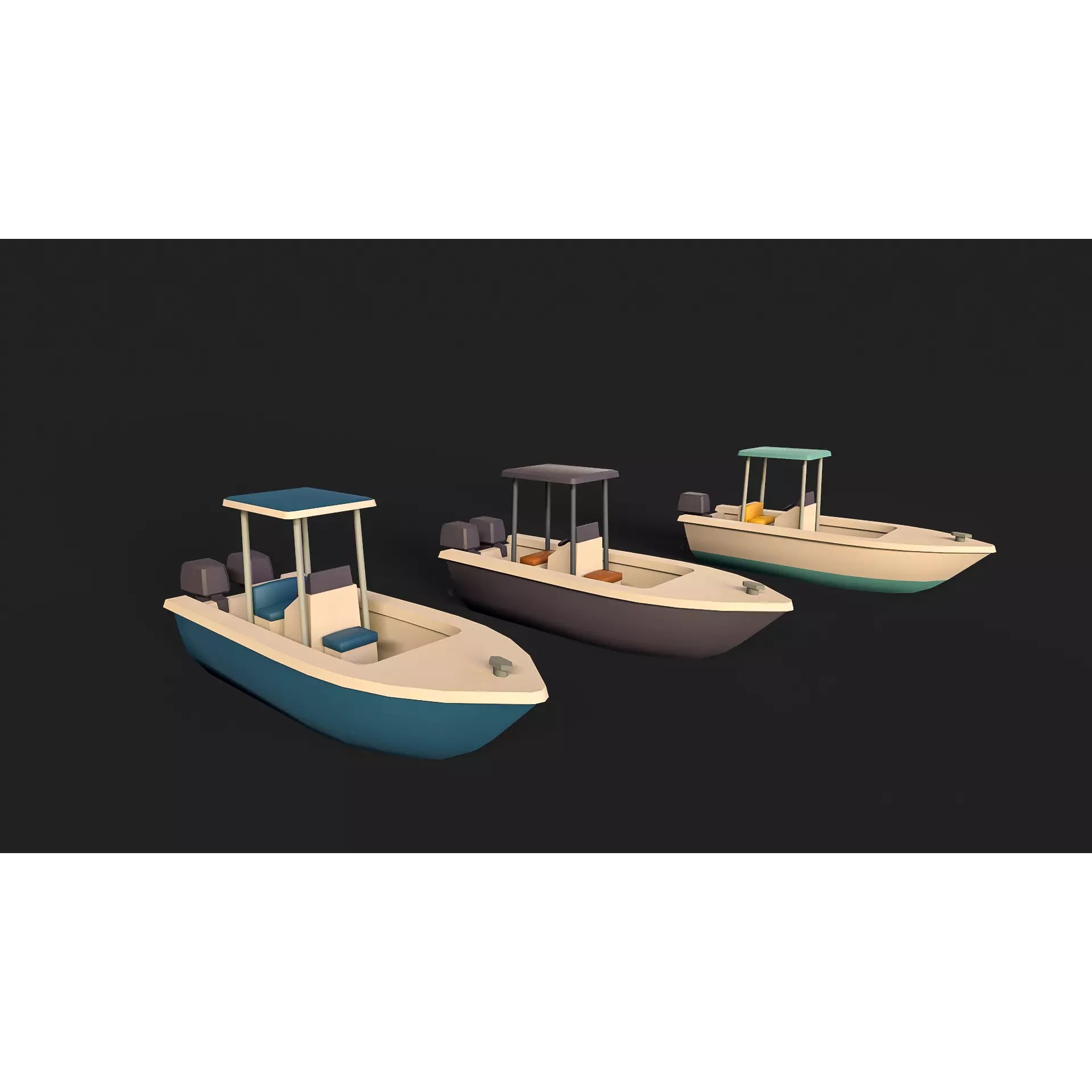 Stylized Watercraft Pack - Low-Poly Game-Ready 3D Model - View 14