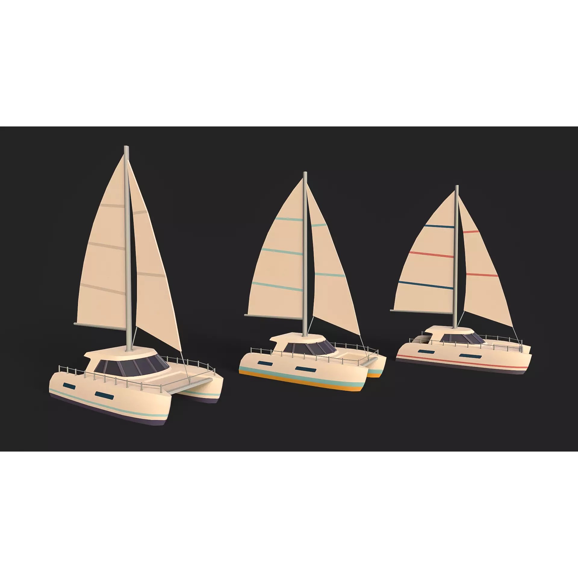 Stylized Watercraft Pack - Low-Poly Game-Ready 3D Model - View 17