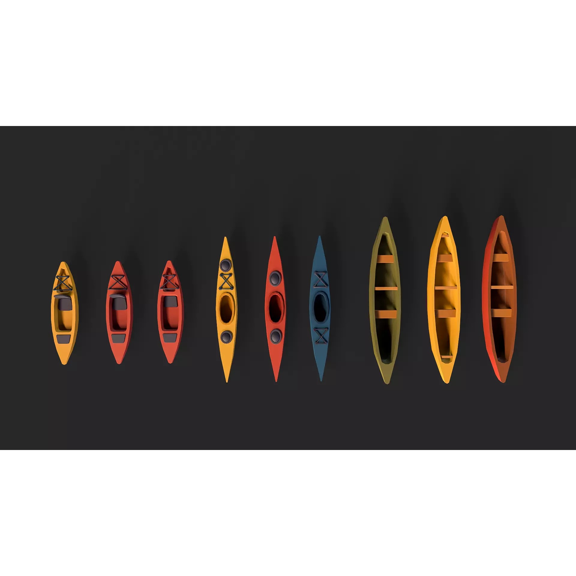 Stylized Watercraft Pack - Low-Poly Game-Ready 3D Model - View 6