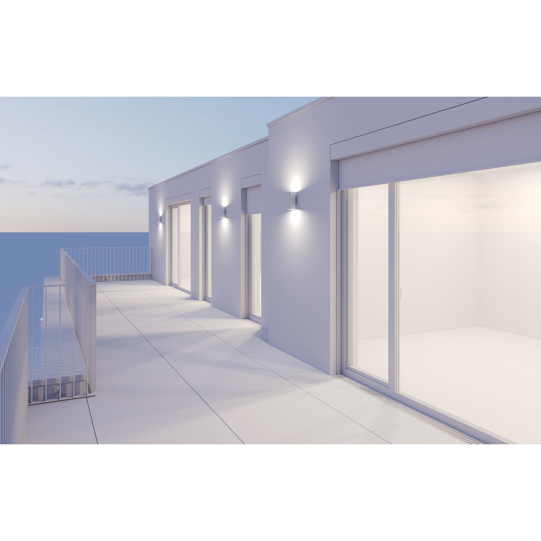 Modern Apartment Building 3D Model – Minimalist Design, PBR Textures - View 20