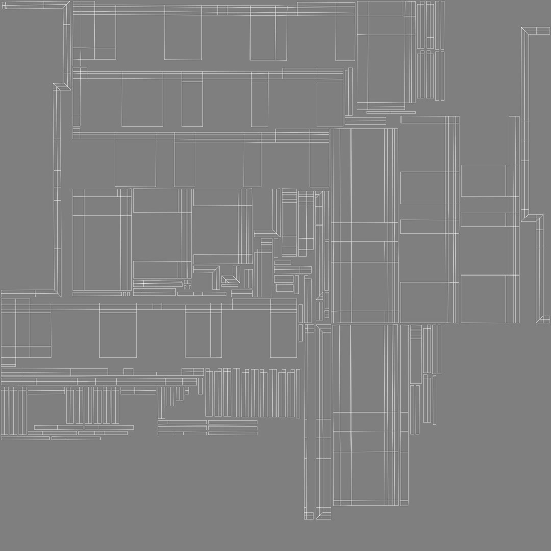 Modern Apartment Building 3D Model – Minimalist Design, PBR Textures - View 36