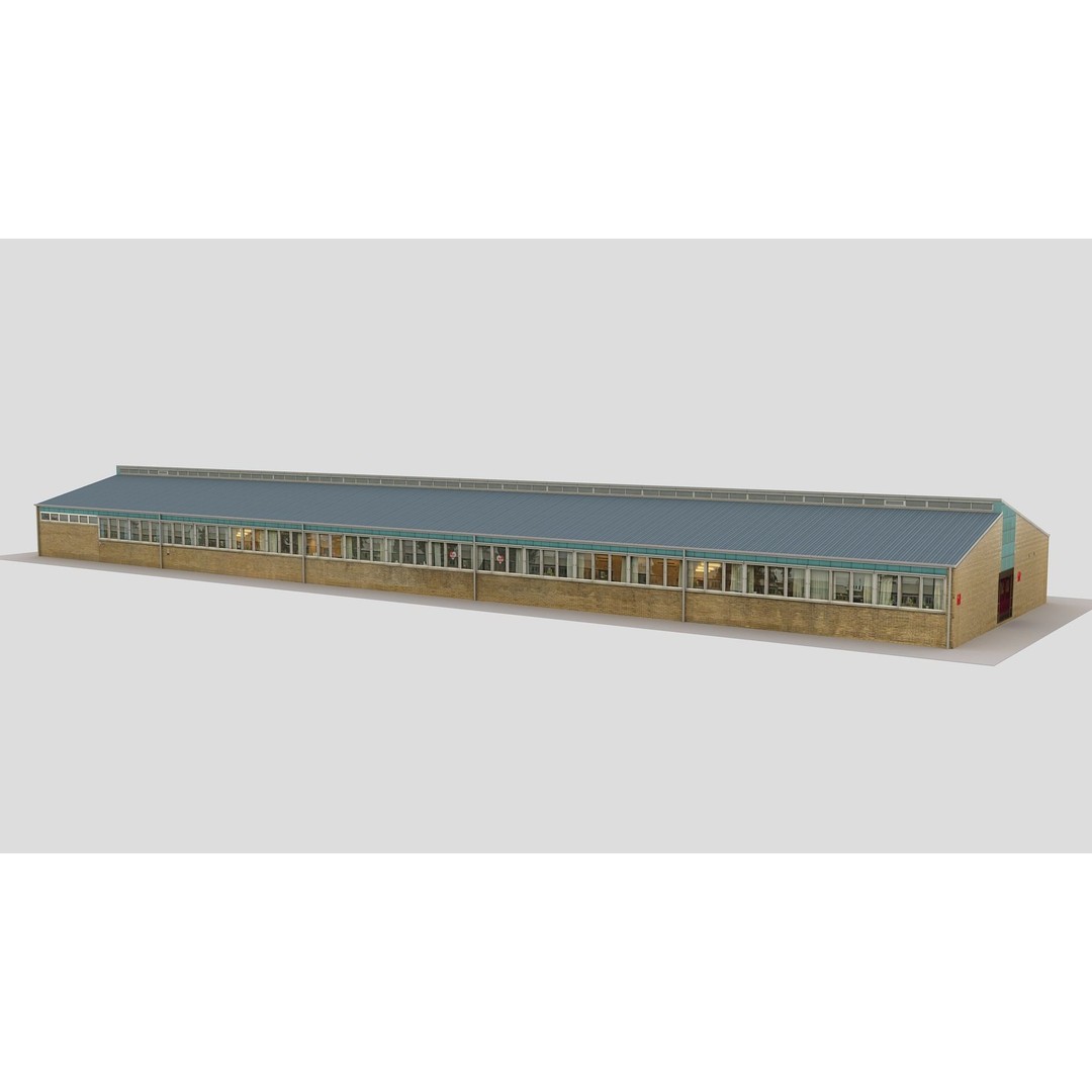 Realistic European City Block Building 3D Model – PBR Textured, FBX, OBJ - View 11
