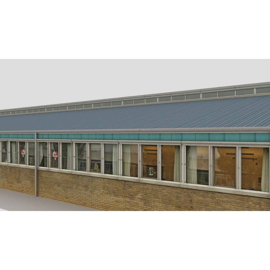 Realistic European City Block Building 3D Model – PBR Textured, FBX, OBJ - View 12