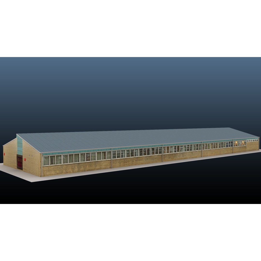 Realistic European City Block Building 3D Model – PBR Textured, FBX, OBJ - View 13