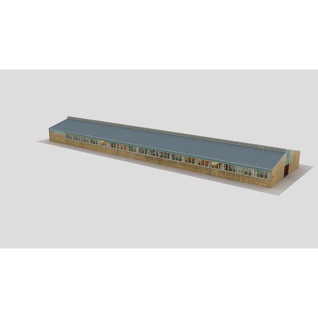 Realistic European City Block Building 3D Model – PBR Textured, FBX, OBJ - View 14