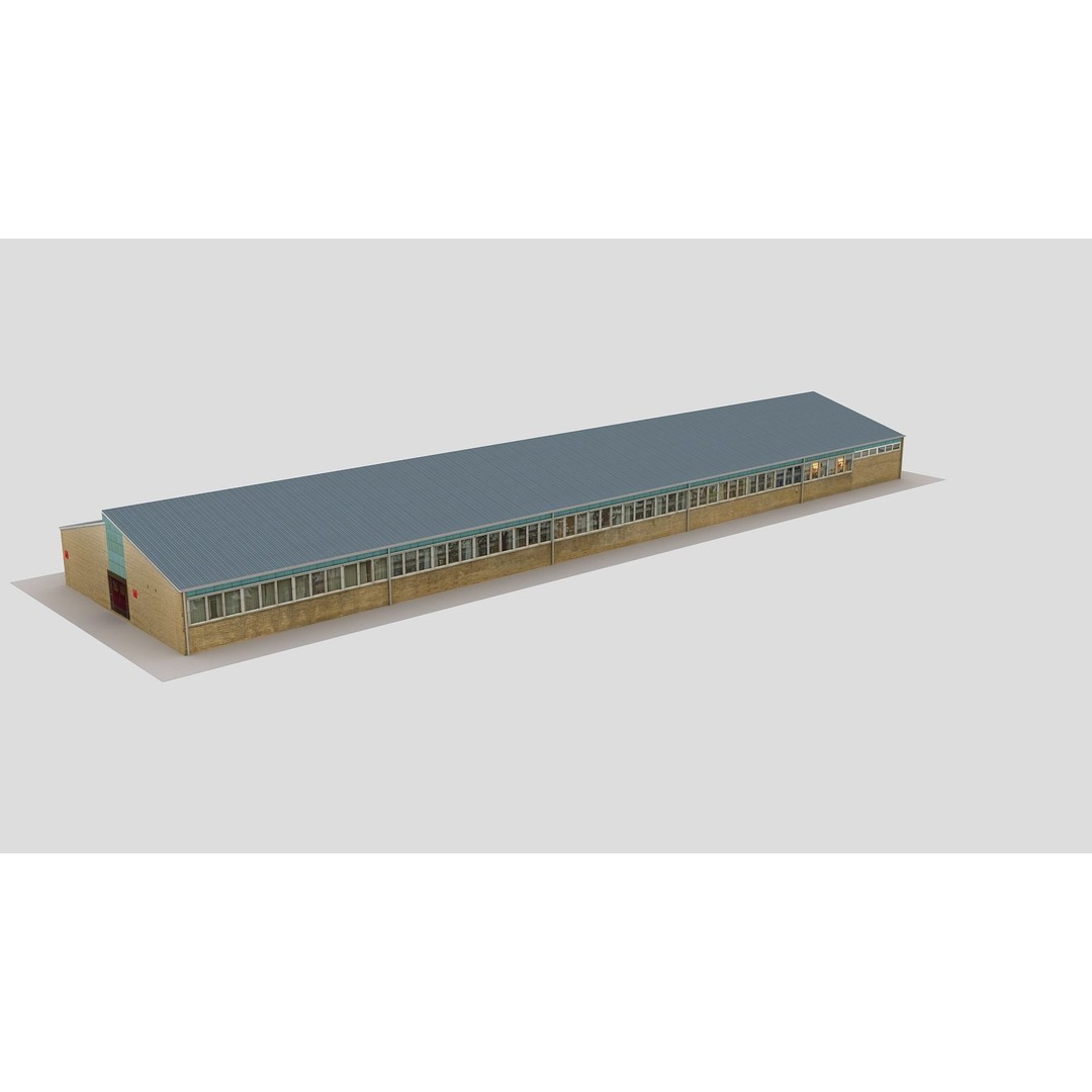 Realistic European City Block Building 3D Model – PBR Textured, FBX, OBJ - View 15