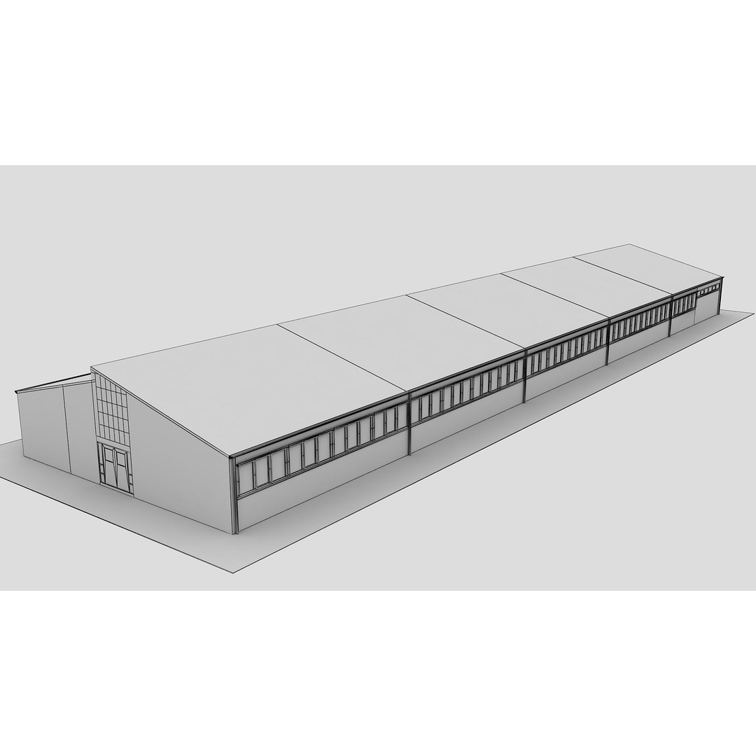 Realistic European City Block Building 3D Model – PBR Textured, FBX, OBJ - View 22