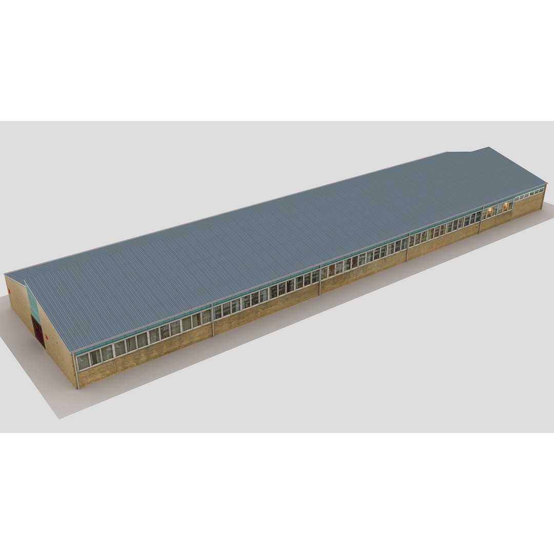 Realistic European City Block Building 3D Model – PBR Textured, FBX, OBJ - View 3