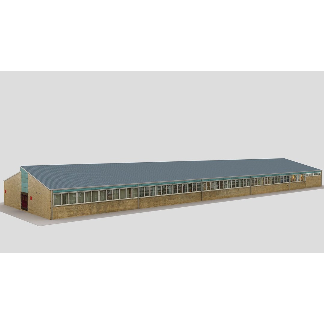 Realistic European City Block Building 3D Model – PBR Textured, FBX, OBJ - View 4