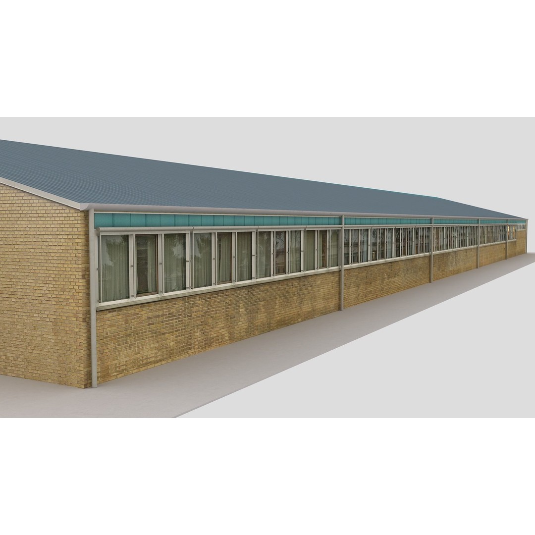 Realistic European City Block Building 3D Model – PBR Textured, FBX, OBJ - View 5