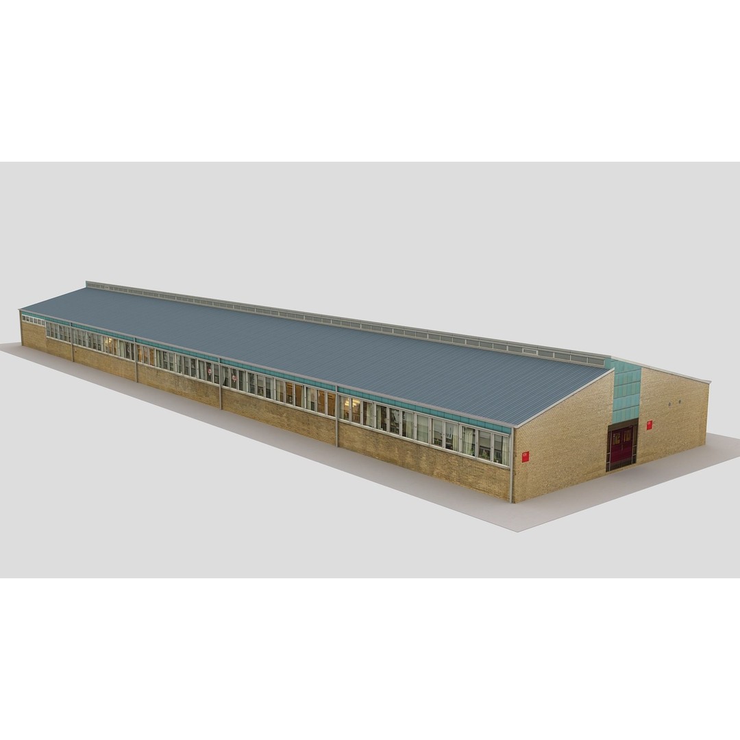 Realistic European City Block Building 3D Model – PBR Textured, FBX, OBJ - View 8