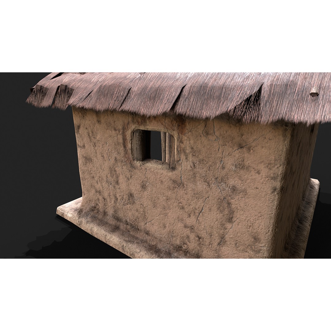 Primitive Houses 3D Model – Low Poly PBR Game Asset, FBX, OBJ - View 12