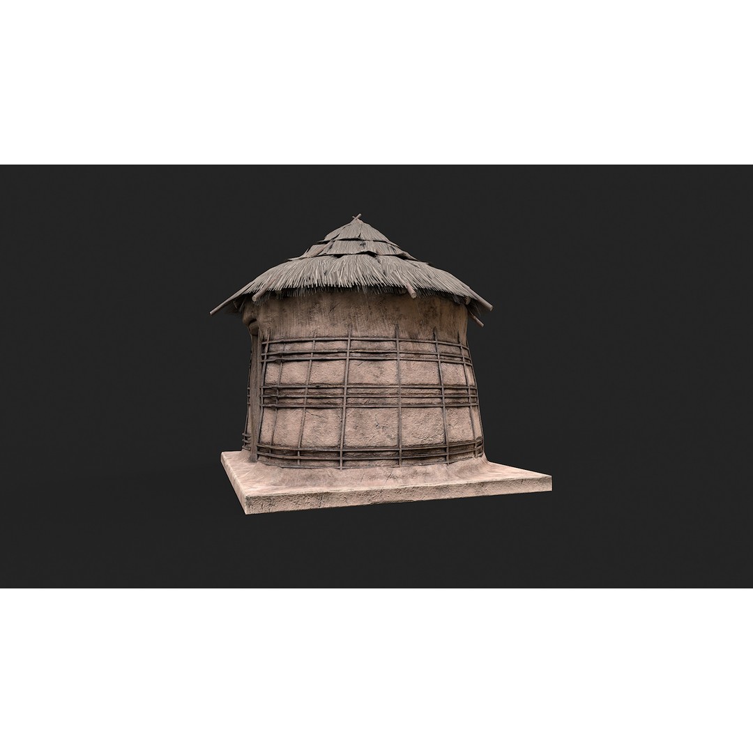 Primitive Houses 3D Model – Low Poly PBR Game Asset, FBX, OBJ - View 14