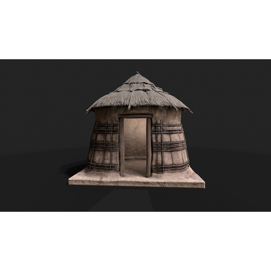 Primitive Houses 3D Model – Low Poly PBR Game Asset, FBX, OBJ - View 18
