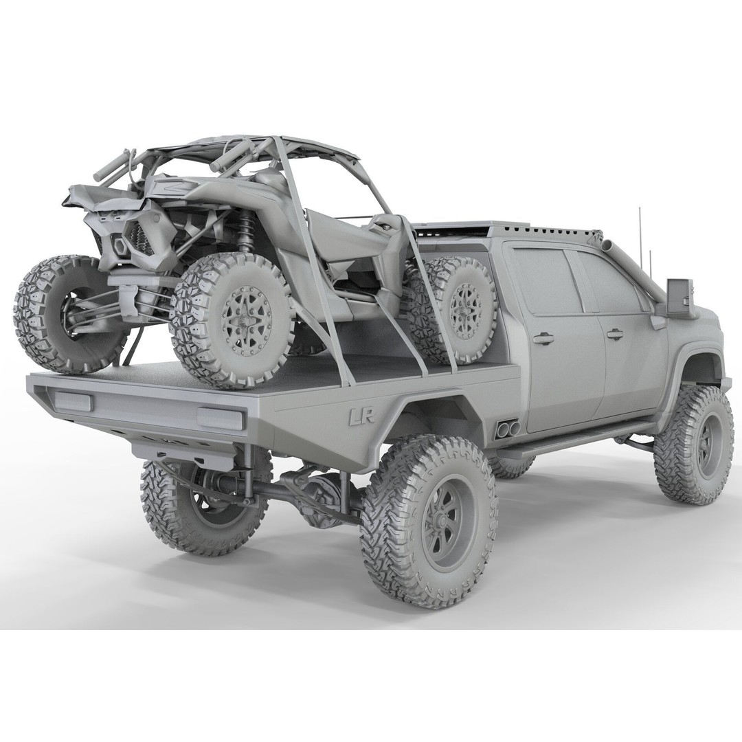 2023 Chevy Silverado 2500HD 3D Model – High Poly Game Asset, FBX, OBJ